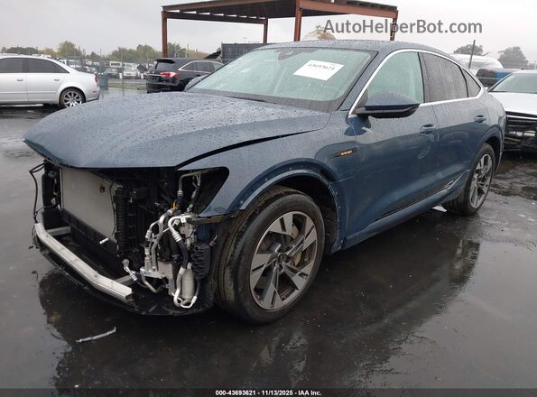 WA12AAGE1NB033320 2022 AUDI E-TRON Blue Передня ліва чверть
