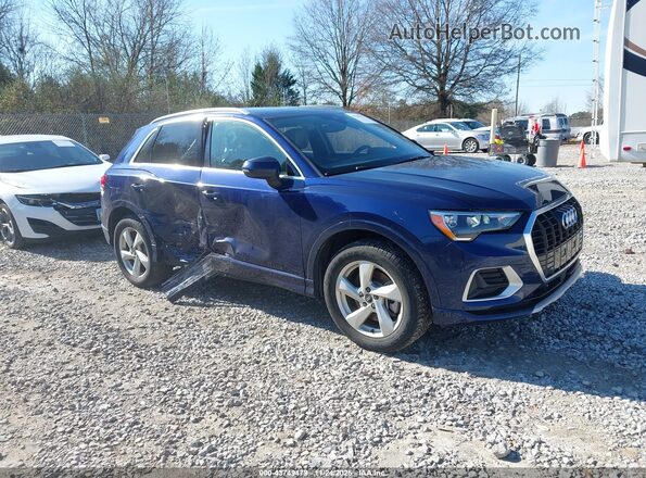 WA1AUCF3XM1058591 2021 AUDI Q3 Blue Передня права чверть