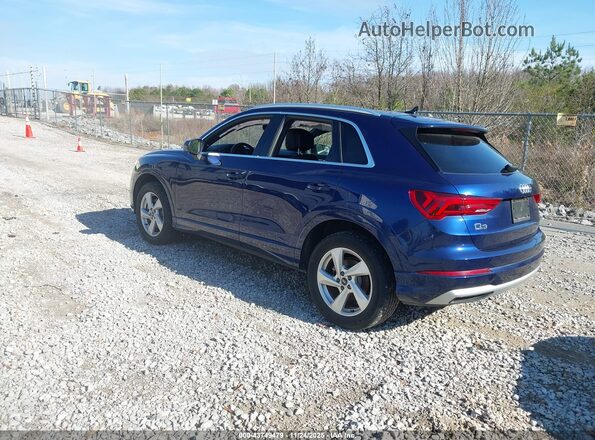 WA1AUCF3XM1058591 2021 AUDI Q3 Blue Задня ліва чверть