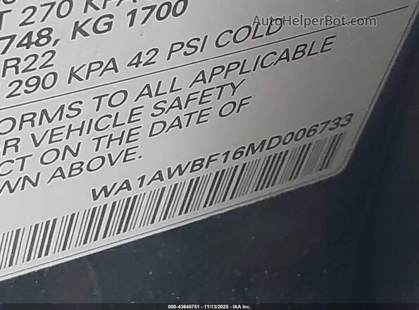 WA1AWBF16MD006733 2021 AUDI SQ8 Серый Вид подкапотного пространства
