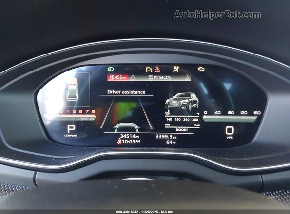 WA1B4AFY1N2135140 2022 AUDI SQ5 Gray Հետևի նստատեղերի տեսք
