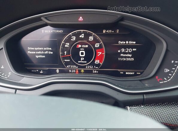 WA1B4AFY9L2014174 2020 AUDI SQ5 Blue Հետևի նստատեղերի տեսք