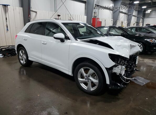 WA1BECF39L1073728 2020 AUDI Q3 Белый Передняя правая четверть