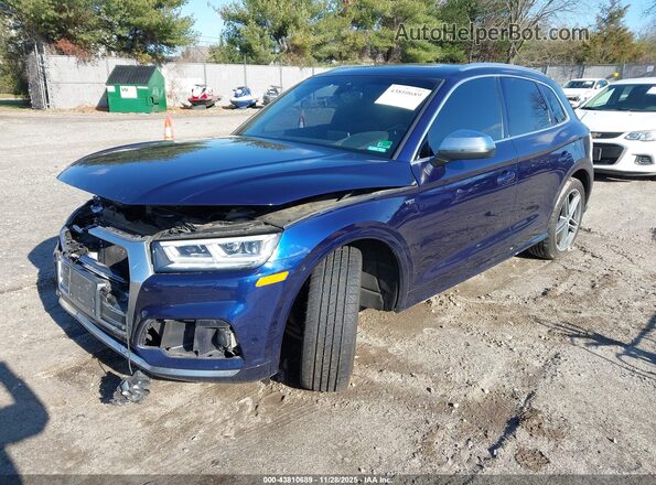 WA1C4AFY2J2092944 2018 AUDI SQ5 Blue Առջևի ձախ երեք քառորդ տեսարան