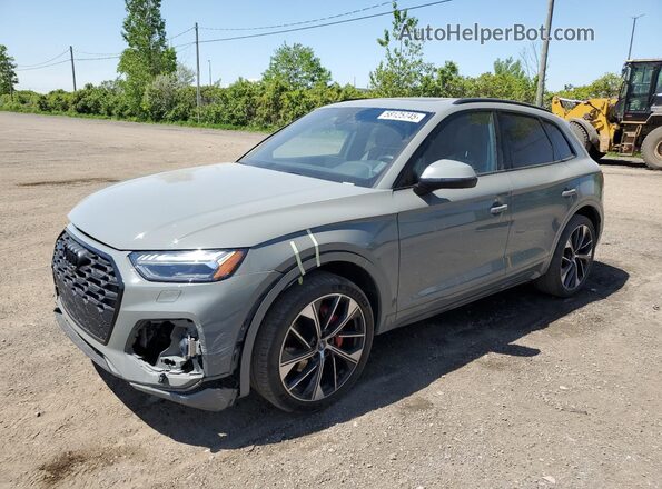 WA1C4AFY6M2001114 2021 AUDI SQ5 Gray Առջևի ձախ երեք քառորդ տեսարան