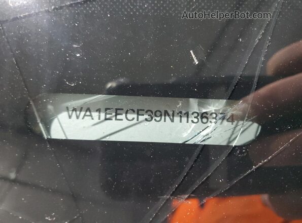 WA1EECF39N1136374 2022 AUDI Q3 White Widok naklejki z numerem VIN