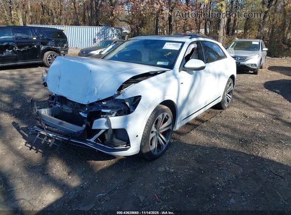WA1EVAF10LD013884 2020 AUDI Q8 White Առջևի ձախ երեք քառորդ տեսարան