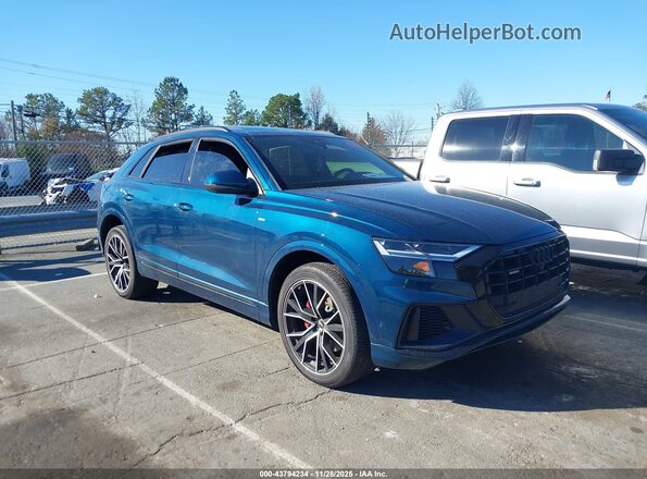 WA1EVAF13MD027425 2021 AUDI Q8 Blue Delantero derecho