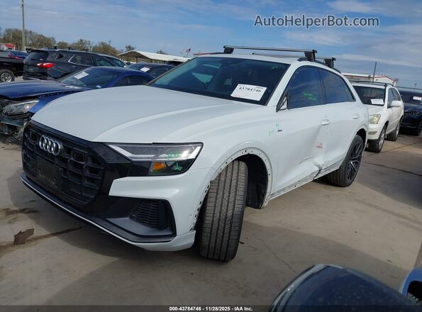 WA1EVAF19LD025953 2020 AUDI Q8 White Առջևի ձախ երեք քառորդ տեսարան