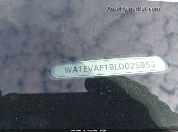 WA1EVAF19LD025953 2020 AUDI Q8 White Շարժիչի բաժամունքի տեսք