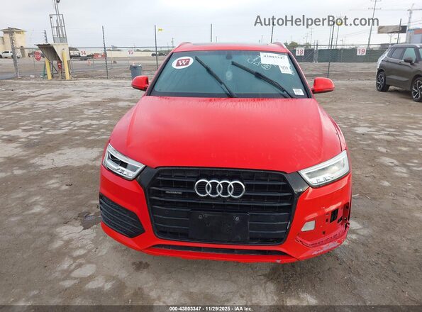 WA1JCCFSXJR012296 2018 AUDI Q3 Red ხელსაწყოთა პანელის ხედი