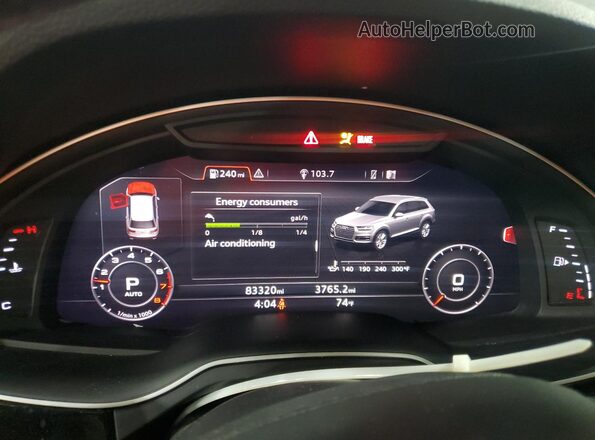WA1LAAF72JD051119 2018 AUDI Q7 Серый Вид щитка приборов