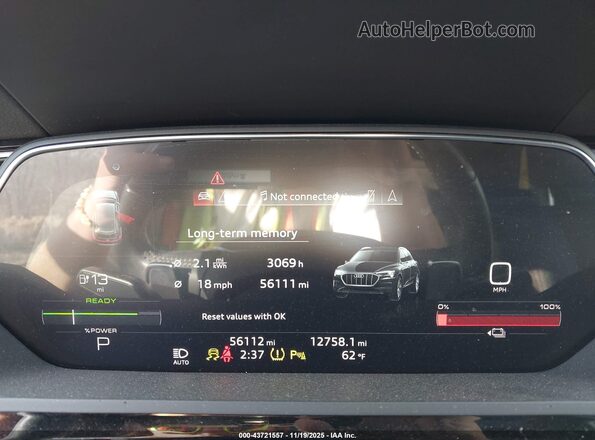 WA1LAAGE3KB022464 2019 AUDI E-TRON Черный Вид задних сидений
