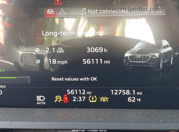 WA1LAAGE3KB022464 2019 AUDI E-TRON Черный 