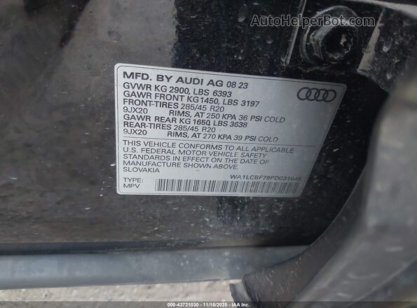 WA1LCBF78PD031045 2023 AUDI Q7 Black Widok komory silnika