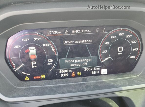 WA1LUBFZ5RP041760 2024 AUDI Q4 White Vista del cuadro de instrumentos