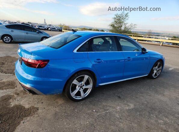 WAUA4AF43MA086894 2021 AUDI S4 Синий Задняя правая четверть
