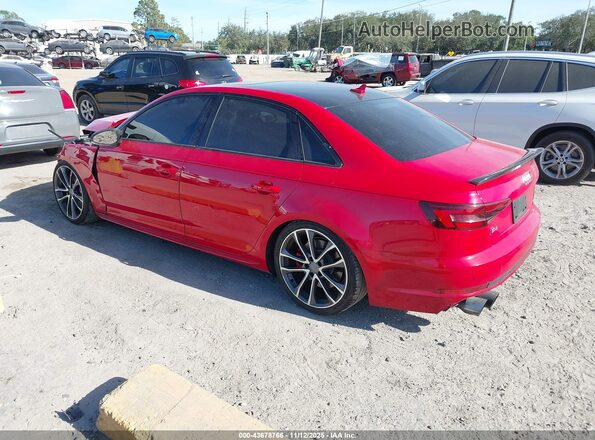 WAUB4AF42JA101871 2018 AUDI S4 Красный Задняя левая четверть