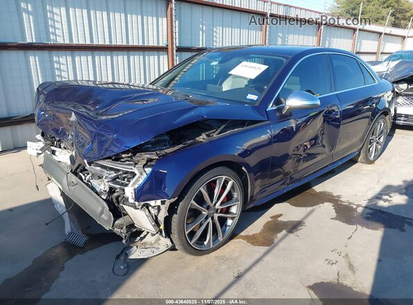 WAUB4AF43JA096793 2018 AUDI S4 Dark Blue Передняя левая четверть