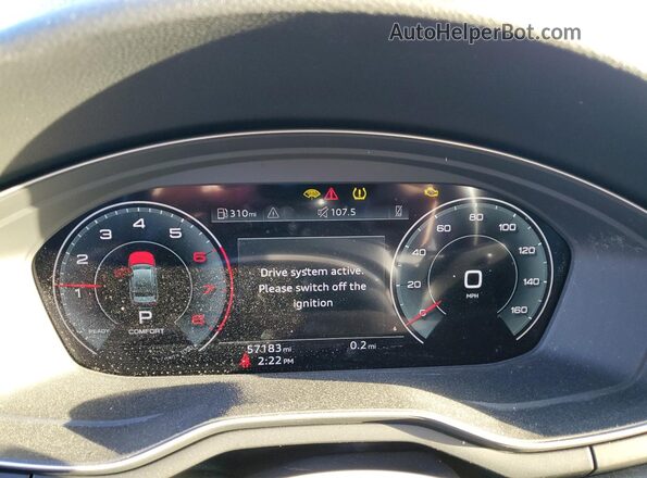 WAUBBAF43MA025085 2021 AUDI OTHER Серый Вид щитка приборов