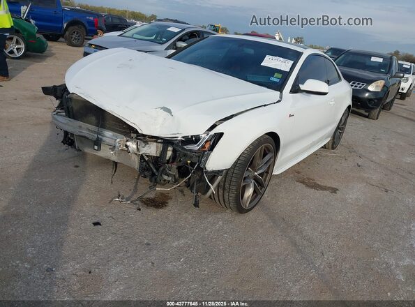 WAUC4AFR0GA007657 2016 AUDI S5 White Առջևի ձախ երեք քառորդ տեսարան