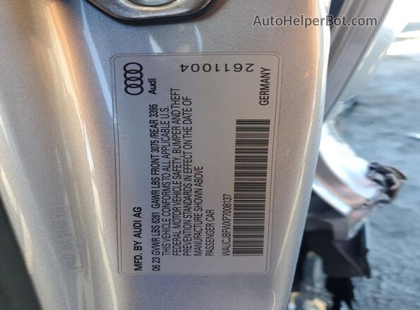WAUCJBFWXP7008137 2023 AUDI E-TRON Серебряный Вид подкапотного пространства