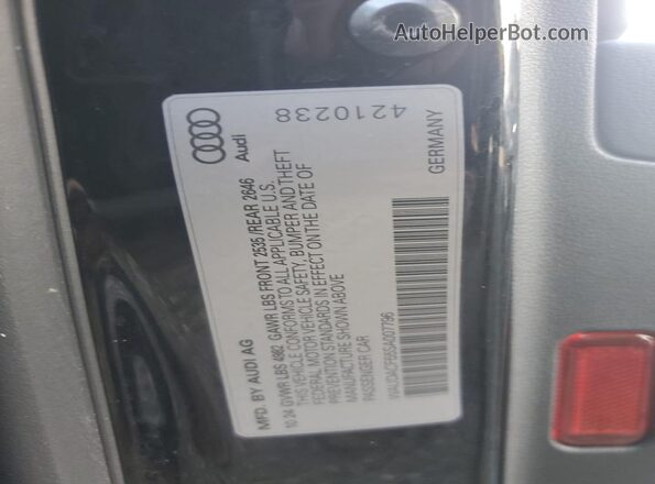 WAUDACF55SA007796 2025 AUDI OTHER Black Շարժիչի բաժամունքի տեսք