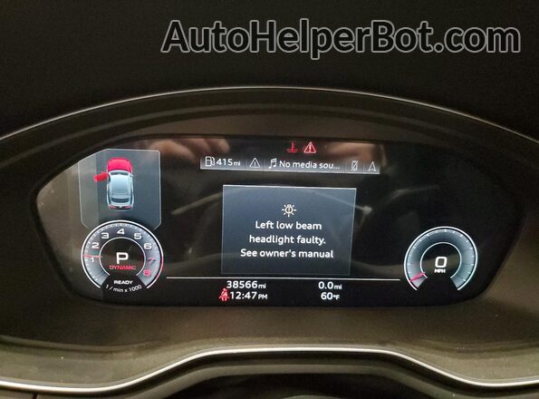 WAUEACF50PA002856 2023 AUDI OTHER Серый Вид щитка приборов