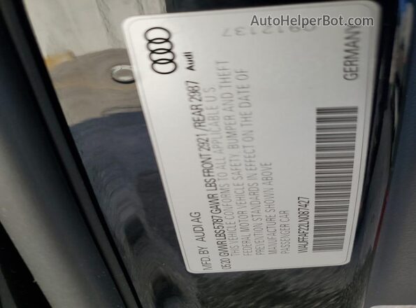 WAUFFAF22LN087427 2020 AUDI S6 Black Շարժիչի բաժամունքի տեսք