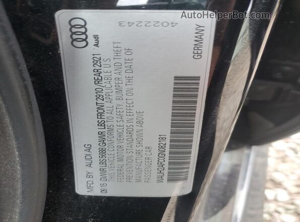 WAUH2AFC0GN082181 2016 AUDI S6 Black Widok naklejki z numerem VIN