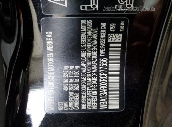 WBA13AR0XRCP77556 2024 BMW M4 Черный Вид подкапотного пространства