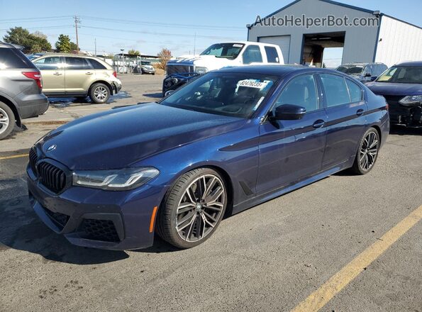 WBA13BK08MCF39491 2021 BMW M5 Blue Przód lewy