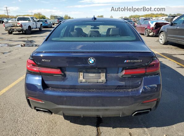 WBA13BK08MCF39491 2021 BMW M5 Blue Widok z tyłu