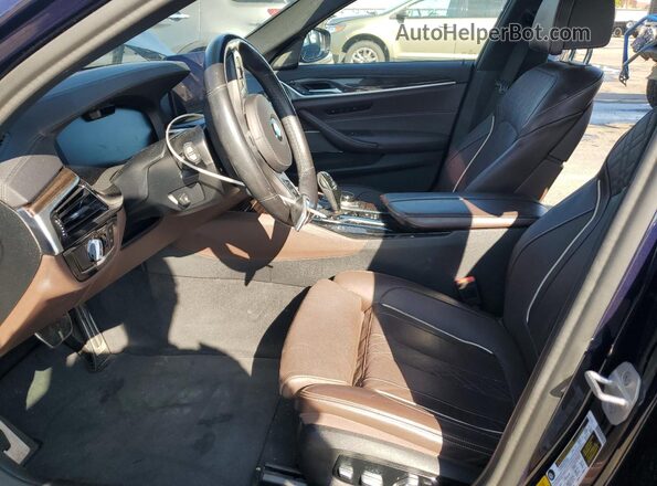 WBA13BK08MCF39491 2021 BMW M5 Blue Widok wnętrza z przodu