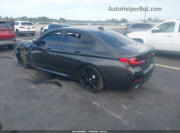 WBA53BJ01MCF51968 2021 BMW 5 SERIES Серый Задняя левая четверть