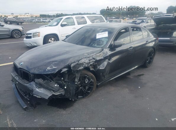 WBA53BJ01MCF51968 2021 BMW 5 SERIES Серый Передняя левая четверть