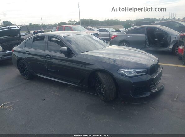 WBA53BJ01MCF51968 2021 BMW 5 SERIES Серый Передняя правая четверть