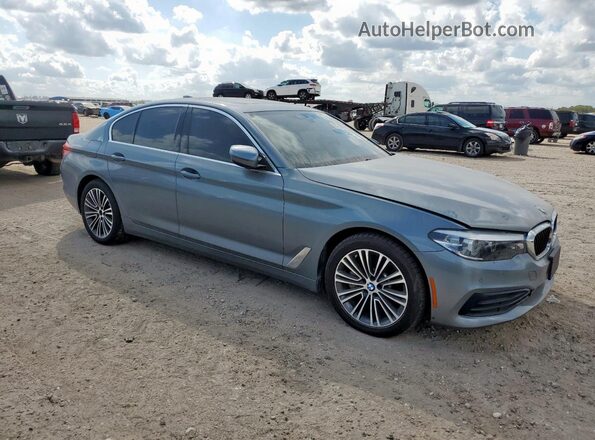 WBAJA7C55KWW49596 2019 BMW 5 SERIES Синий Передняя правая четверть