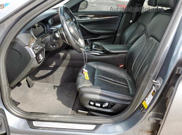 WBAJA7C55KWW49596 2019 BMW 5 SERIES Синий Вид салона спереди