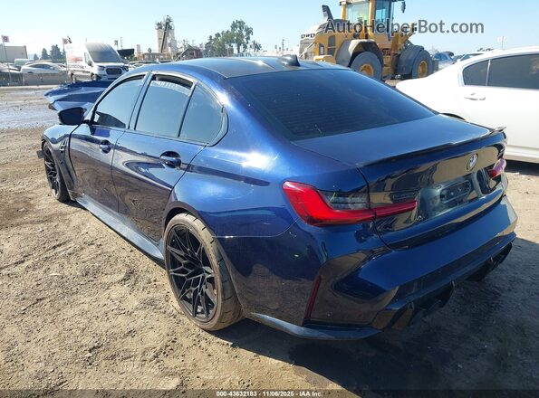 WBS33AY06MFK92022 2021 BMW M3 Синий Задняя левая четверть