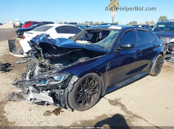 WBS33AY06MFK92022 2021 BMW M3 Синий Передняя левая четверть