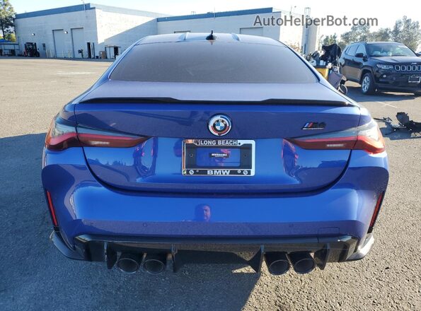 WBS33AZ09PCM18474 2023 BMW M4 Синий Вид сзади