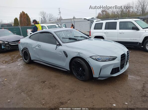 WBS33AZ0XMCG52301 2021 BMW M4 Серый Передняя правая четверть