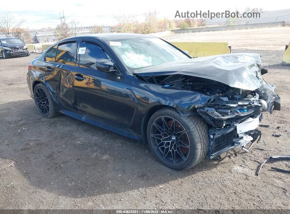 WBS43AY00NFM07235 2022 BMW M3 Черный Передняя правая четверть