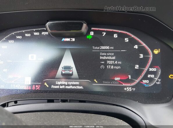 WBS43AY00NFM07235 2022 BMW M3 Черный Вид задних сидений