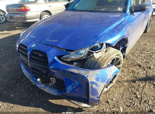 WBS43AY02NFM47476 2022 BMW M3 Blue Widok z przodu