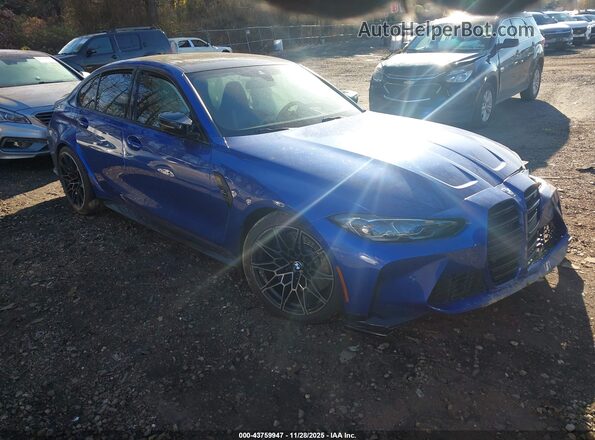WBS43AY02NFM47476 2022 BMW M3 Blue Przód prawy