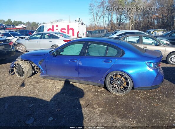 WBS43AY02NFM47476 2022 BMW M3 Blue Widok wnętrza z tyłu
