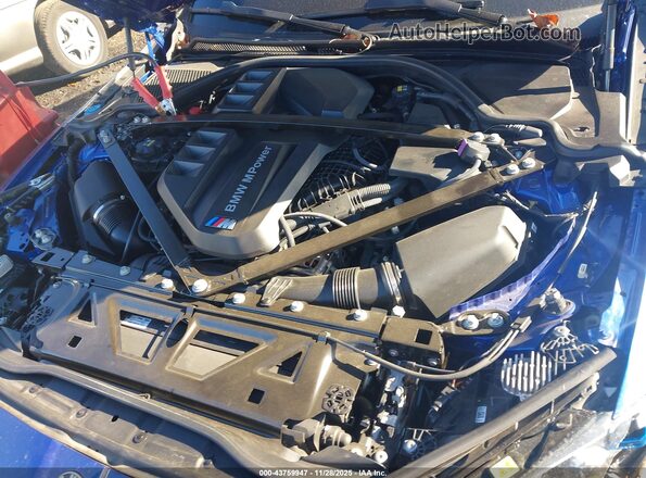 WBS43AY02NFM47476 2022 BMW M3 Blue Widok z tyłu