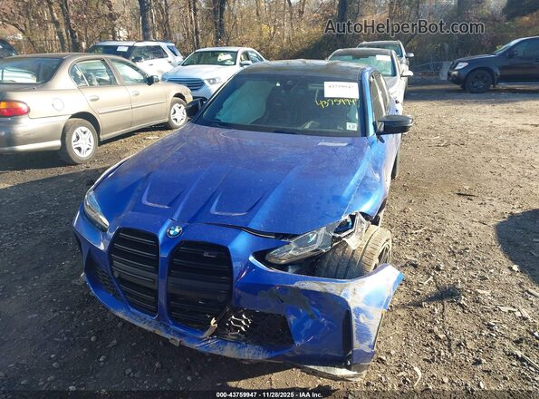 WBS43AY02NFM47476 2022 BMW M3 Blue Widok deski rozdzielczej
